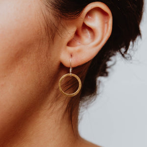 Golden washer earring